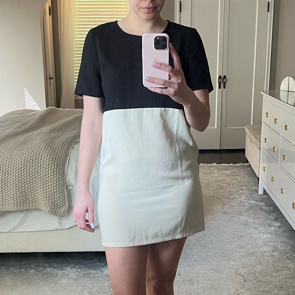 Color block mini dress